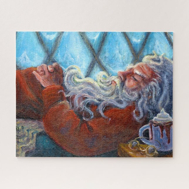 "Santa Napping" Jigsaw Puzzle (Horizontal)