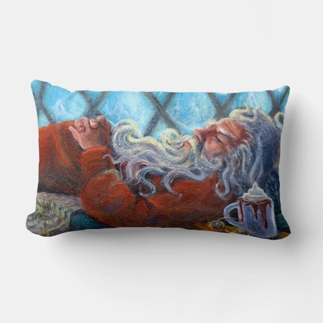 "Santa Napping" Pillow (Front)