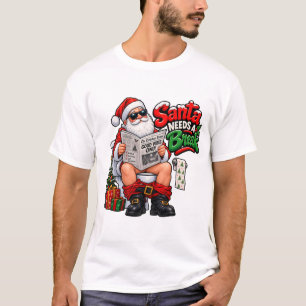 Santa Needs a Break Funny Christmas Shirt Design