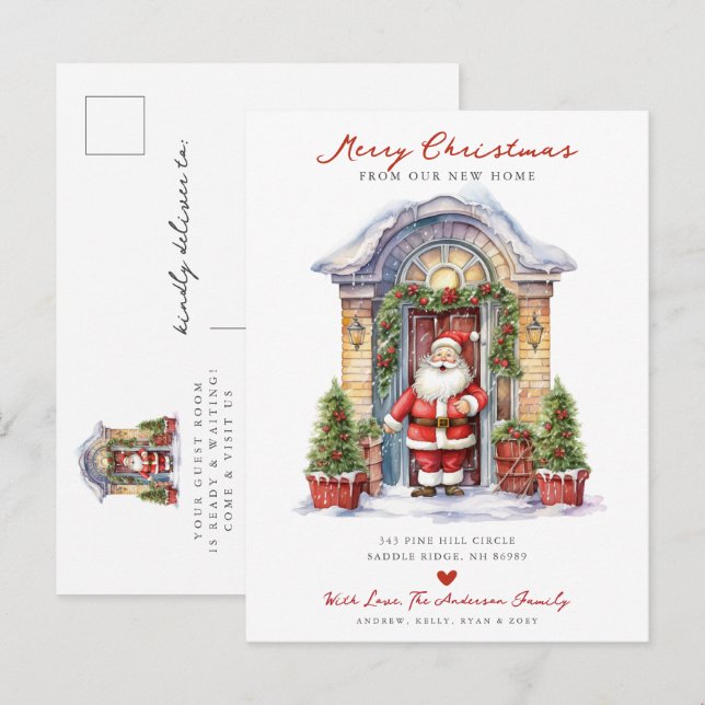 Santa New Home Moving  Announcement (Front/Back)