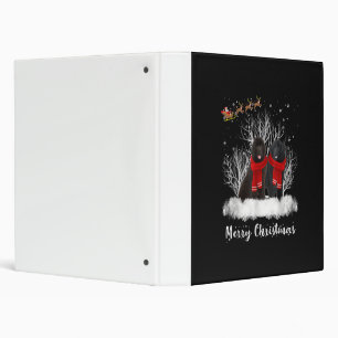 Santa Newfoundland Couple Merry Christmas Dog Gift Binder