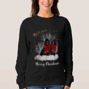 Santa Newfoundland Couple Merry Christmas Dog Gift Sweatshirt