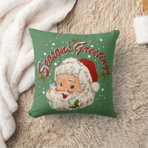 Santa No, 1 Season's Greetings Throw Pillow