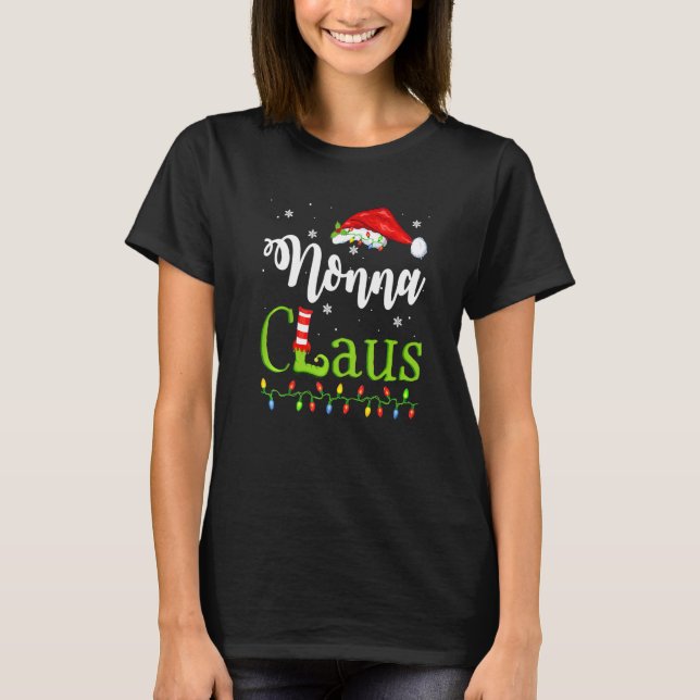 Santa Nonna Claus Christmas Matching Family T-Shirt (Front)