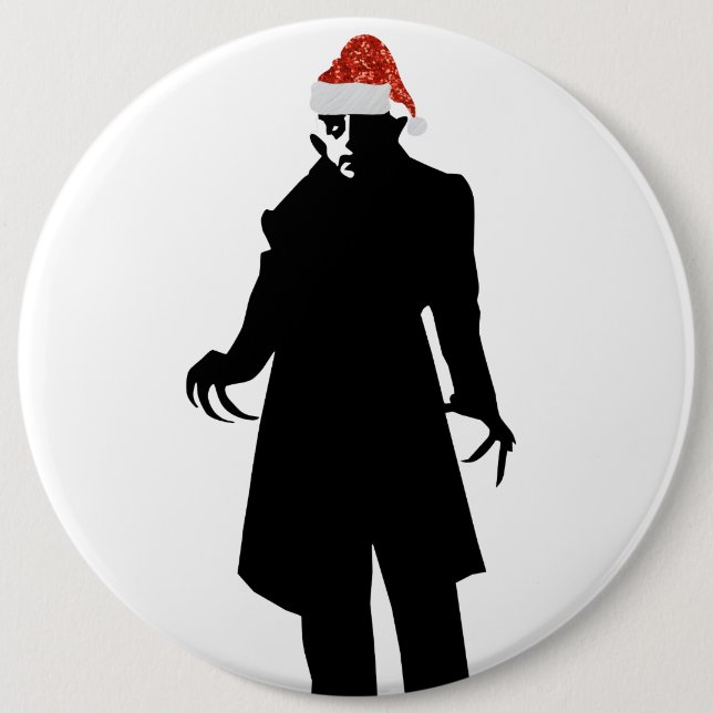 santa nosferatu 6 inch round button (Front)