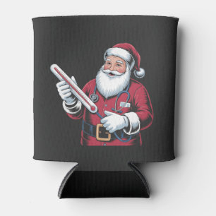 Santa Nurse Xmas Nursing Healthcare Worker   Can Cooler