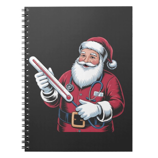 Santa Nurse Xmas Nursing Healthcare Worker   Notebook (Front)
