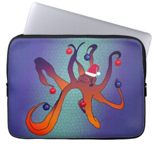 Santa Octopus Laptop Sleeve