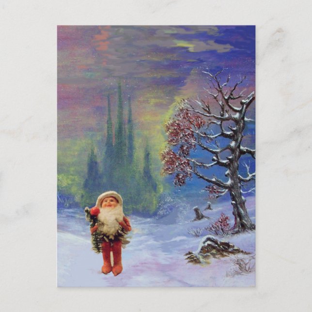 SANTA OF THE GNOMES Blue Winter Holiday Christmas (Front)