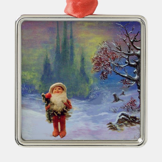 SANTA OF THE GNOMES METAL ORNAMENT (Front)