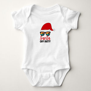 Santa Off Duty Christmas In July Baby Bodysuit