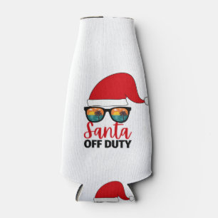 Santa Off Duty Christmas In July Bottle Cooler