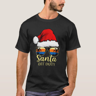Santa Off Duty Vintage Sunglasses Beach Christmas T-Shirt