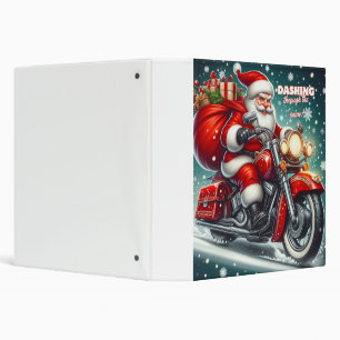Santa on a motorcycle binder