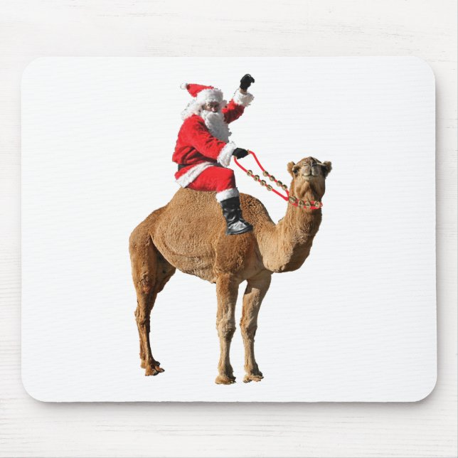 Santa On Camel Christmas Mouse Pad (Front)