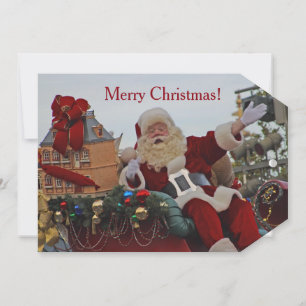 Santa on Parade Flat Card