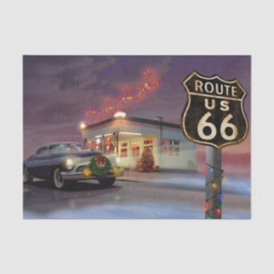 Santa on Route 66 Tissue Paper
