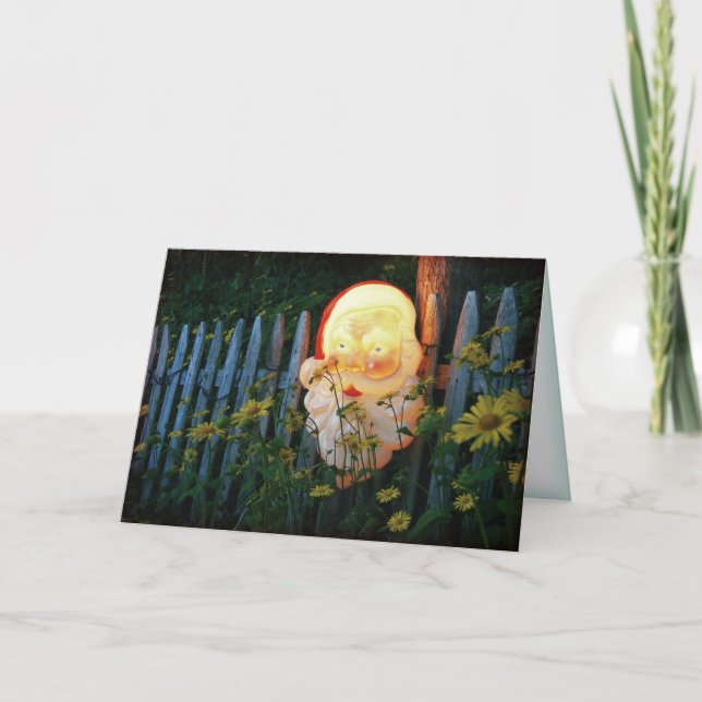 Santa on the fence - Christmas card (Front)