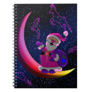 Santa on the Moon  Notebook