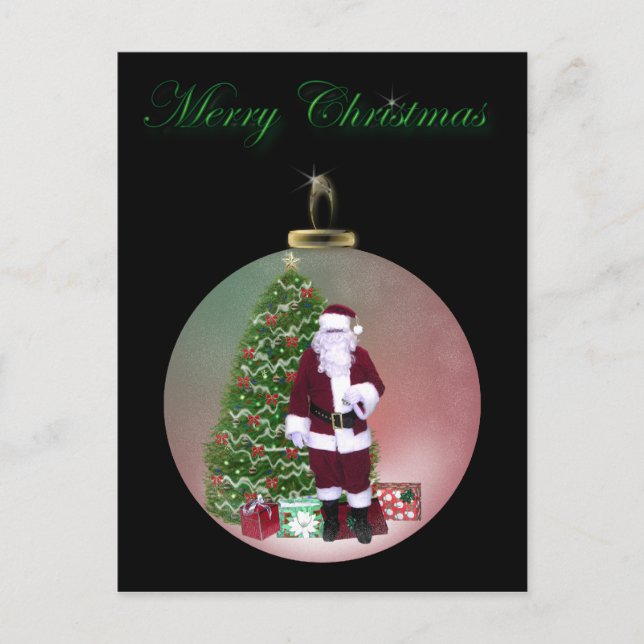 Santa ornament Christmas Card (Front)