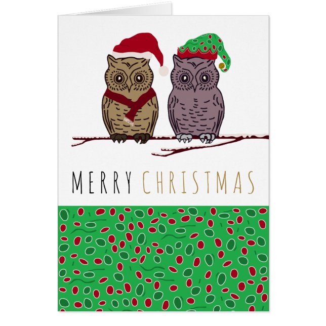 Santa Owl and Elf Owl (Front)