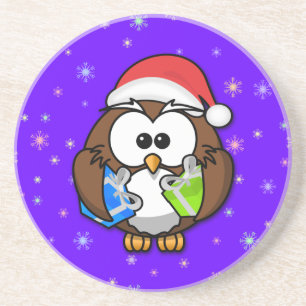 Santa owl coaster