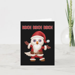Santa Owl Festive Fun Christmas Card
