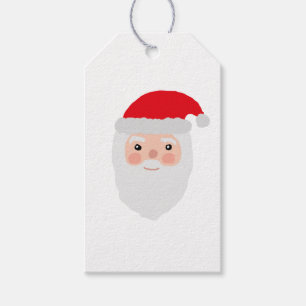 Santa Painting Cheery Illustration Gift Tag