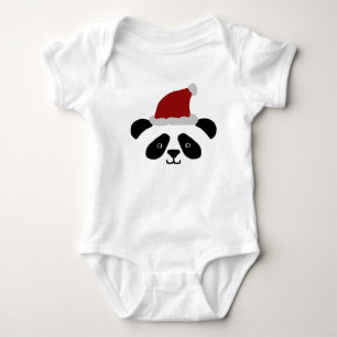 Santa Panda Baby Romper