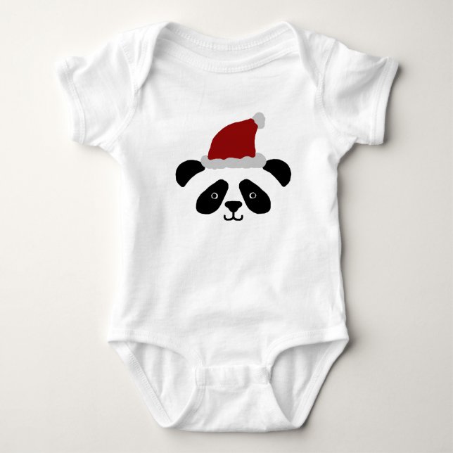 Santa Panda Baby Romper (Front)