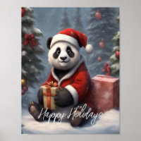 Santa Panda Bear