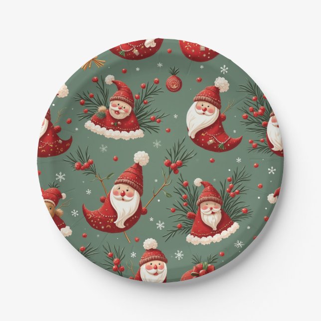 Santa party plate (Front)