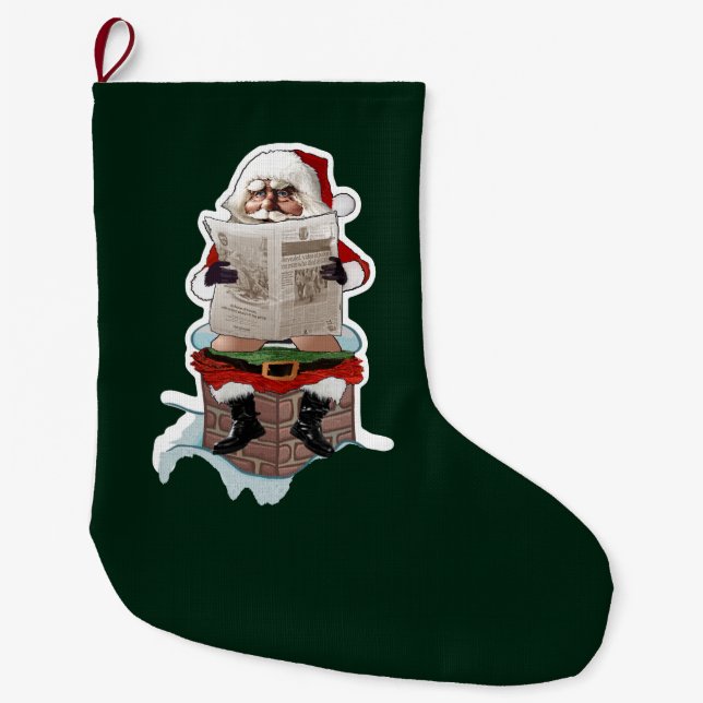 Santa Party Pooper Funny Christmas Stockings (Front)