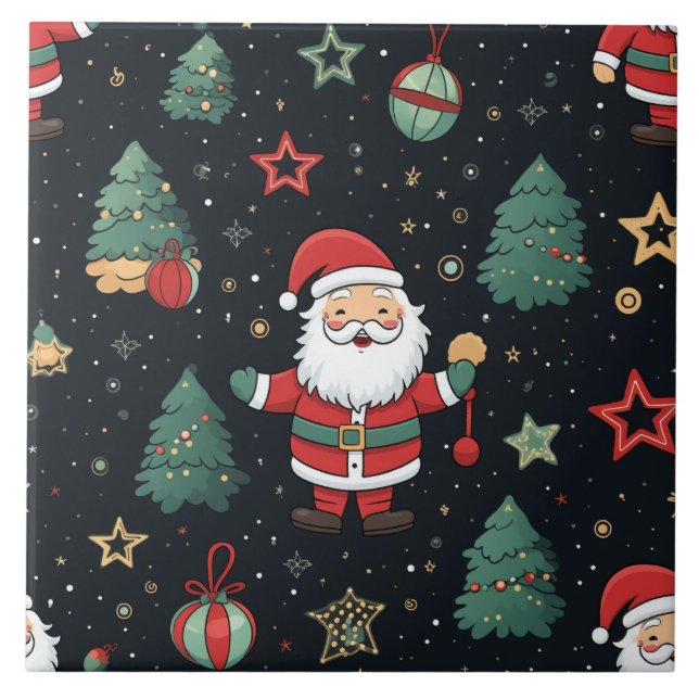 Santa pattern - Ho! Ho! Ho! Tile (Front)