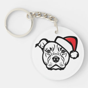 Santa Paws : AmStaff Chien au Chapeau Festif