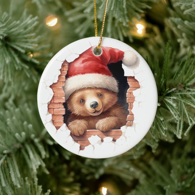 Santa Paws Ceramic Ornament (Tree)