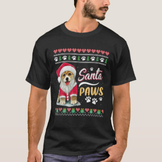 Santa Paws Christmas Dog - Merry Christmas Funny X T-Shirt