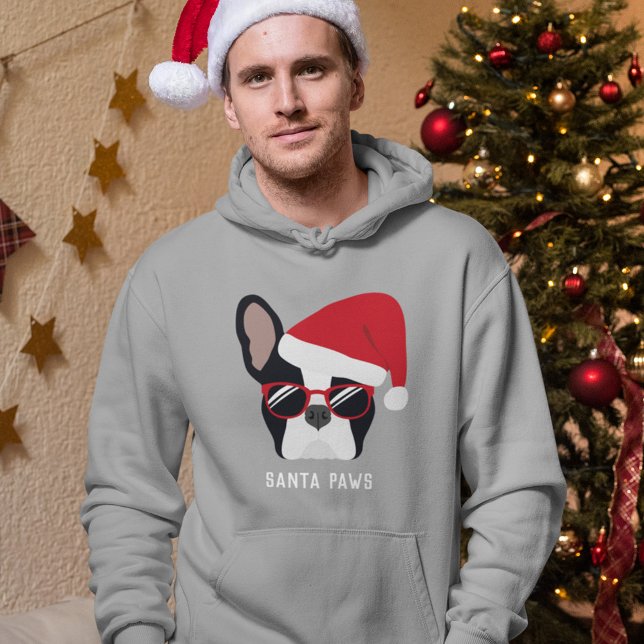 Santa Paws Christmas French Bulldog Hoodie (Creator Uploaded)