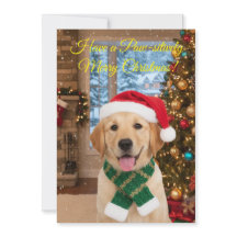 Santa Paws Christmas Party Invitation Card