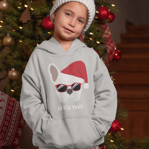 Santa Paws Christmas White French Bulldog
