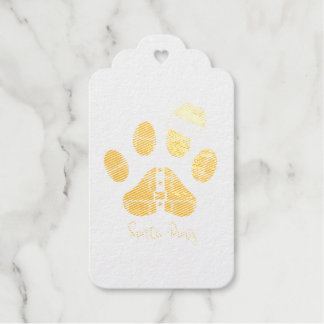 Santa Paws. Cute paw. I love dogs Gift Tags