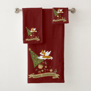 Santa Paws Delivers A Very Merry Christmas! Bath Towel Set