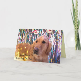 Santa Paws - Golden Retriever Style Christmas Card