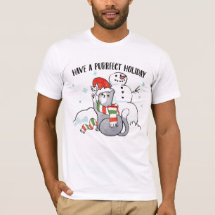 Santa Paws   Have A Purrfect Holiday T-Shirt