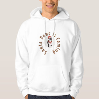Santa Paws Is Coming Cute Christmas Dog Design Hoodie