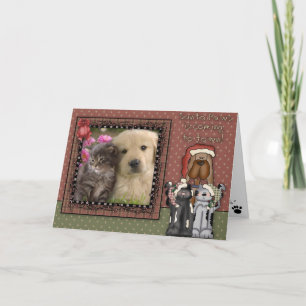 Santa Paws is Coming to Town Christmas Pets Card