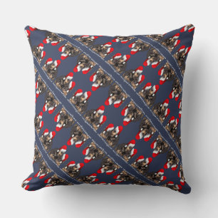 Santa Paws Is Coming To Town Cute Rottweiler Xmas Throw Pillow