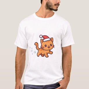 Santa Paws Kitten Christmas T-Shirt