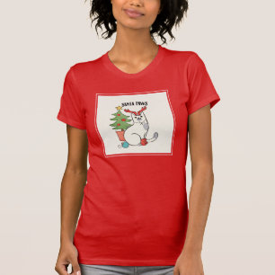 Santa Paws Reindeer Cat T-Shirt