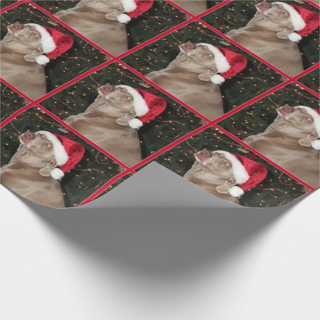 Santa Paws - Weimaraner Style - Wrapping Paper (Corner)